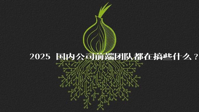 2025 国内公司前端团队都在搞些什么?