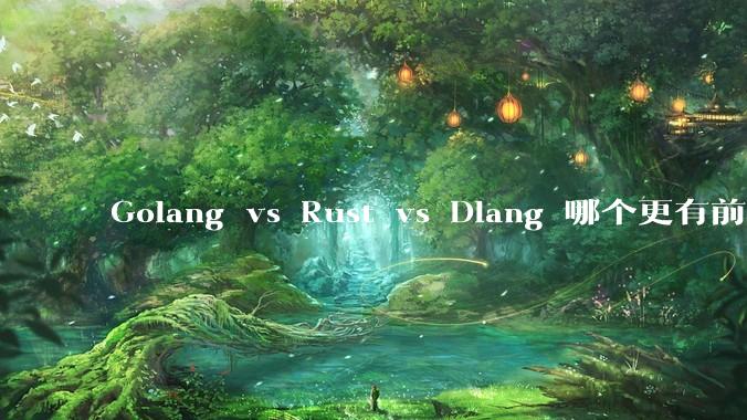 Golang vs Rust vs Dlang 哪个更有前途，哪位大牛这 3 门语言都用过？
