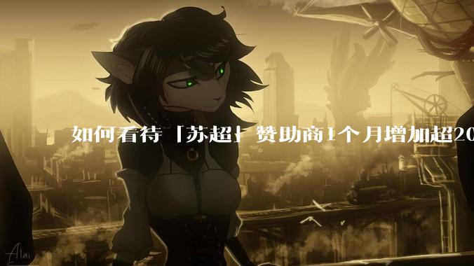 如何看待「苏超」赞助商1个月增加超200%，达到中超2倍？