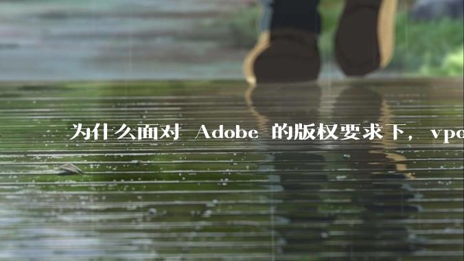 为什么面对 Adobe 的版权要求下，vposy 大神还能从容不迫？